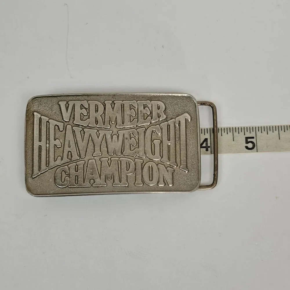 Vermeer‎ Heavyweight Champion Belt Buckle Spec Cast Inc Vtg Agriculture Farmer